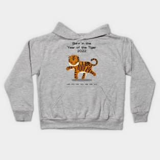 Born in the Year of the Tiger 2022 Kids Hoodie